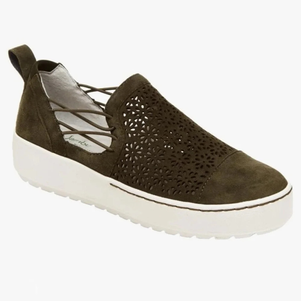 JAMBU | Erin Olive Green Slip On 8 Womans